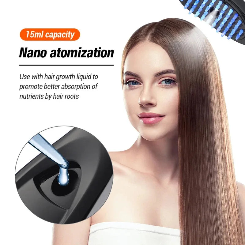 Red Light Sonic Scalp Massager Brush - Frezy Haven 