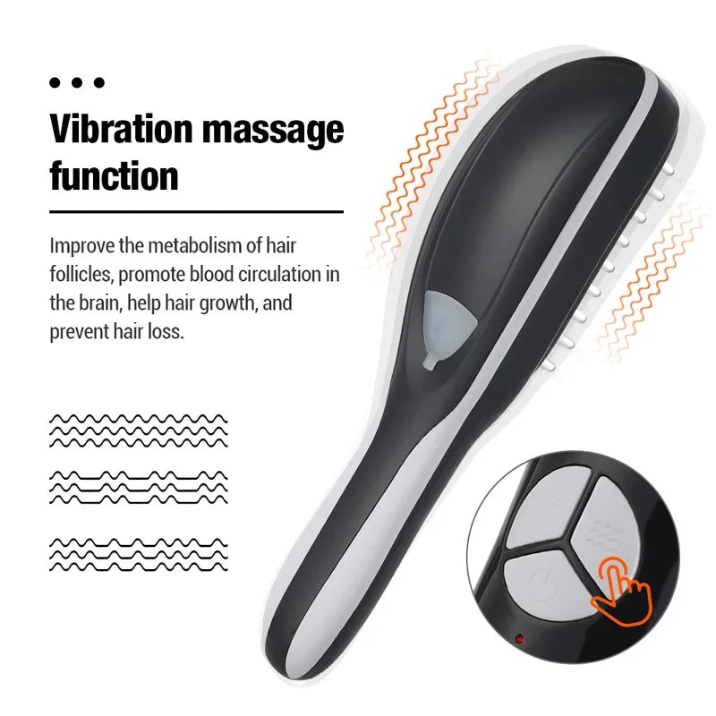 Red Light Sonic Scalp Massager Brush - Frezy Haven 