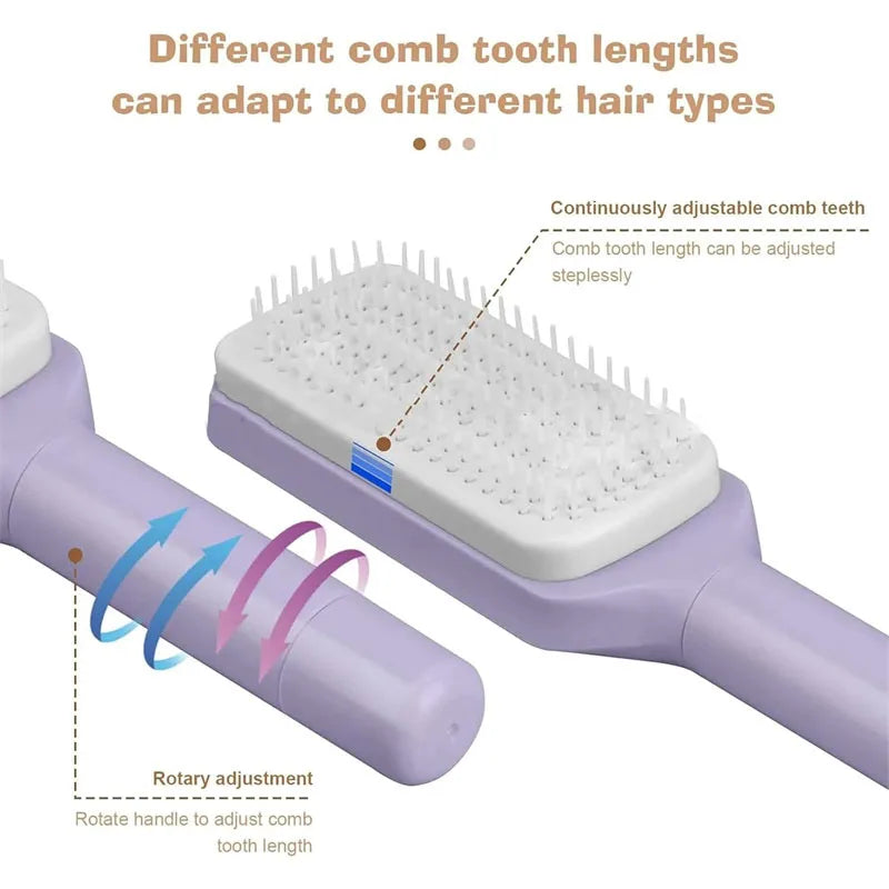 Easy Clean Retractable Hairbrush - Frezy Haven 