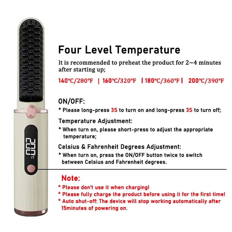 Wireless Hair Straightener - Frezy Haven 