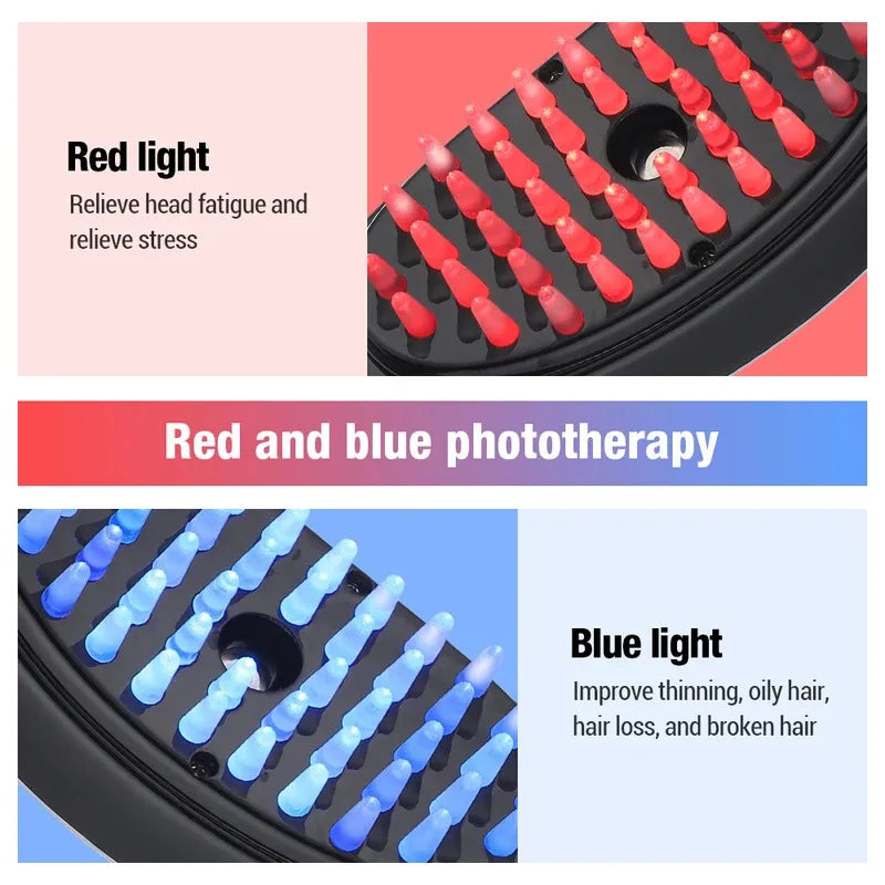 Red Light Sonic Scalp Massager Brush - Frezy Haven 