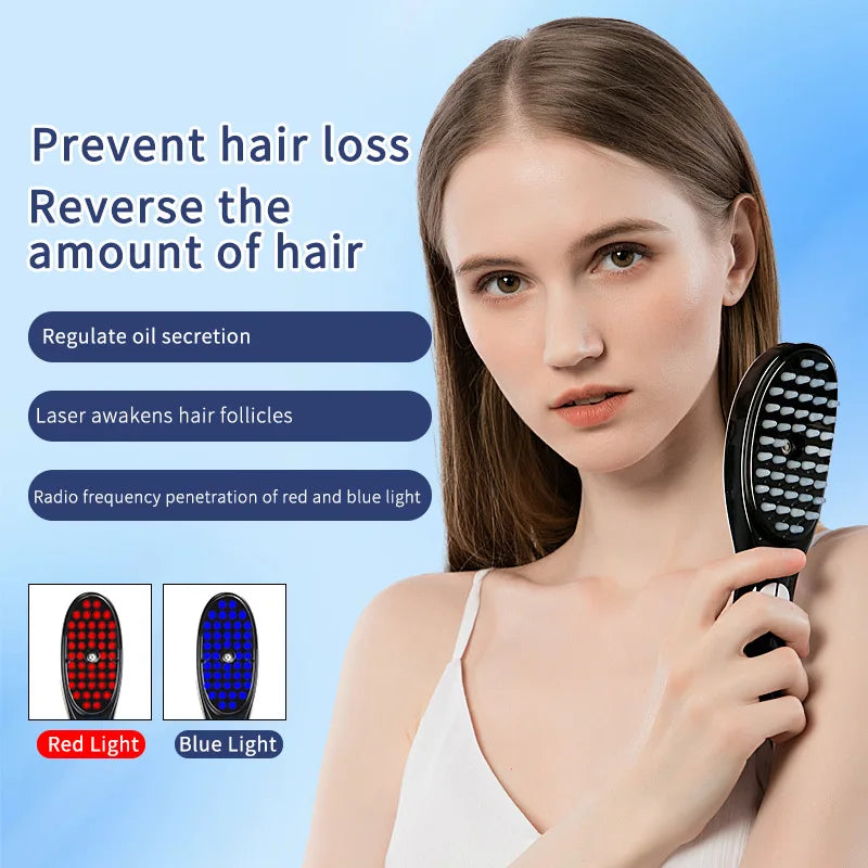 Red Light Sonic Scalp Massager Brush - Frezy Haven 